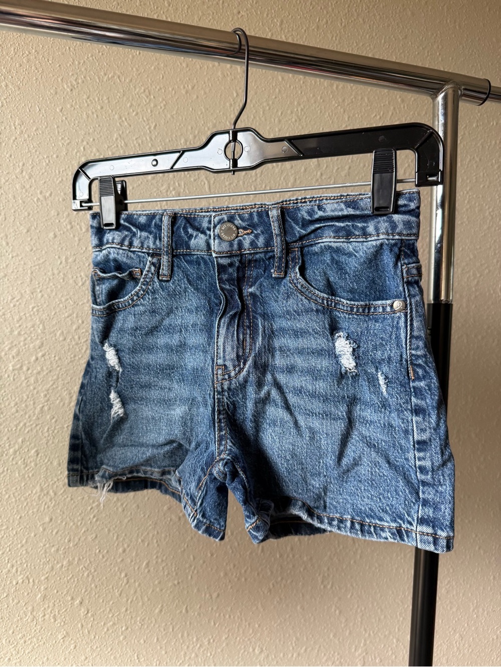 art class Distressed Blue Denim Kids Shorts